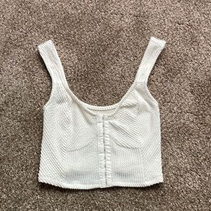 URBAN OUTFITTERS ESTRELLA TEXTURED CORSET TANK TOP